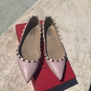 💥💥SOLD💥💥 Pink Valentino Rockstud Ballet Flat